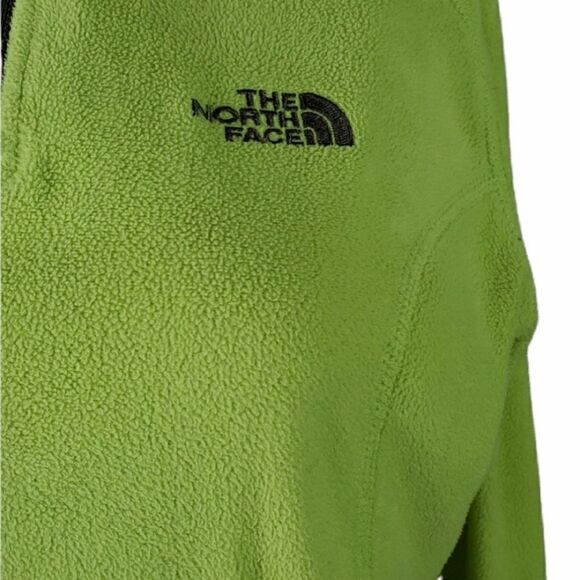 The North Face Green Fleece 3/4 zip Up - Picture 3 of 4